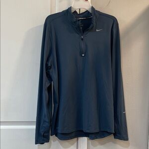 Nike Navy Long Sleeve Half-Zip Top